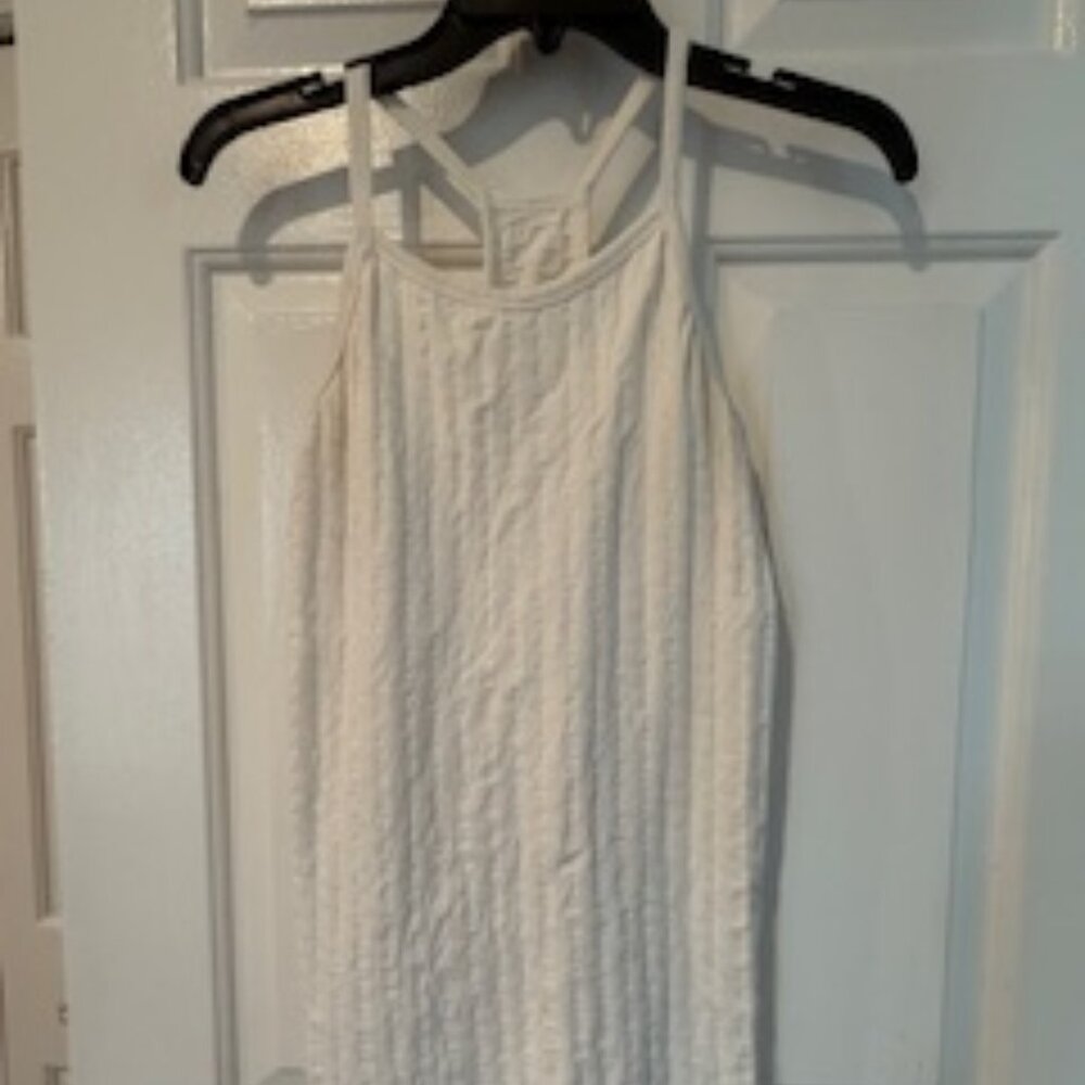 Athleta White Soft Racerback Tank